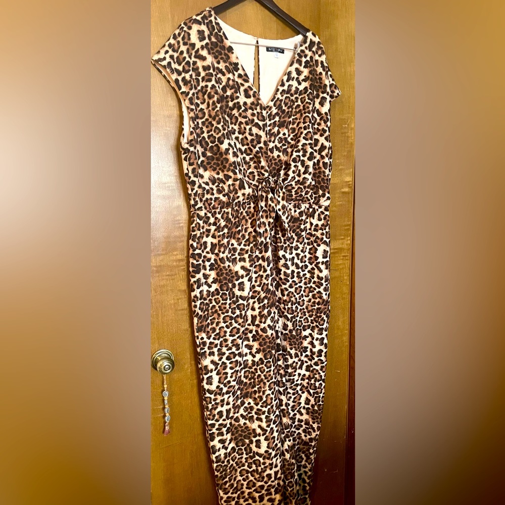 Leopard Print wide legs Jumpsuit